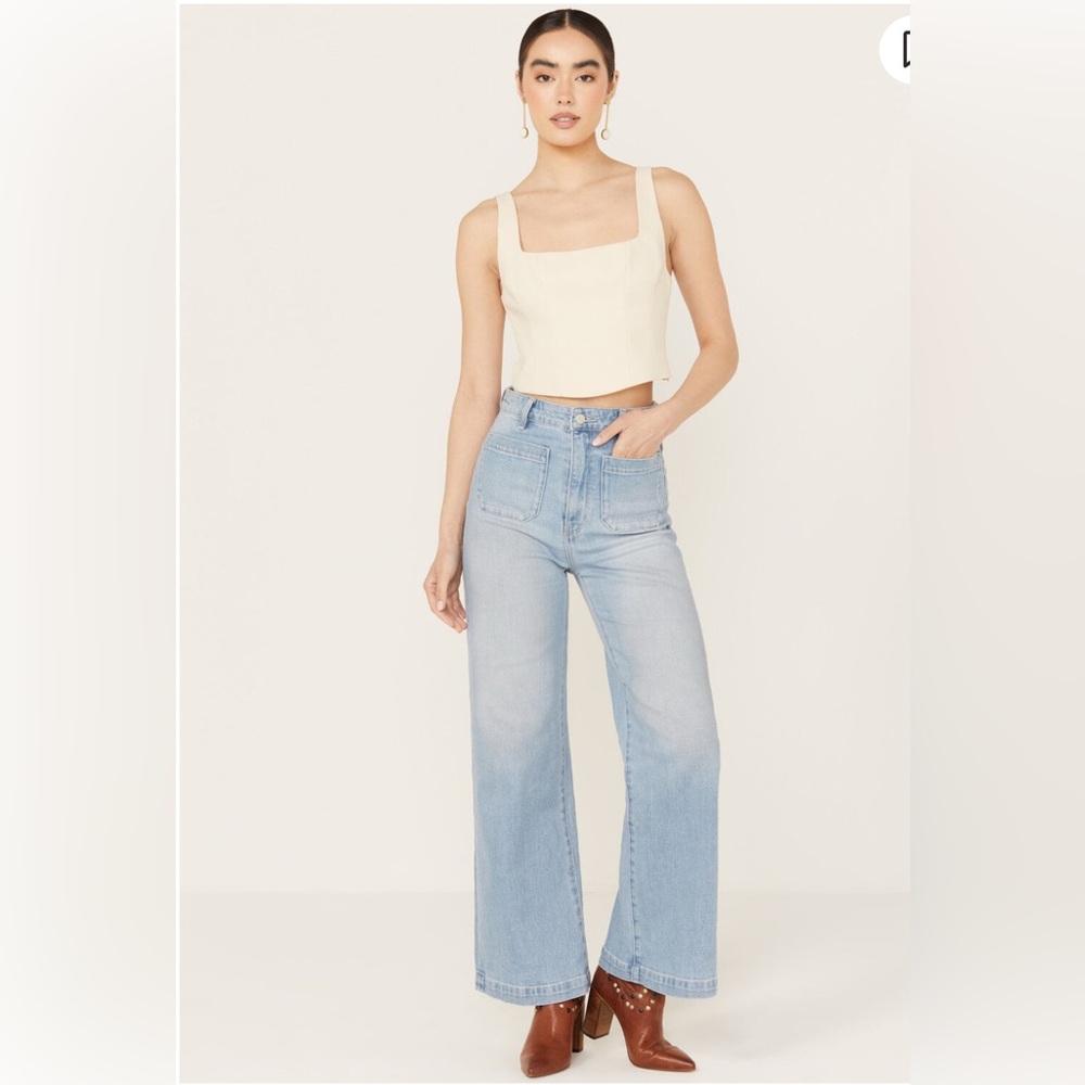 ROLLA’S High Rise Wide Leg Sailor Jeans light wash Size 29